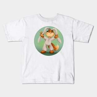 a fox in a rabbit costume Kids T-Shirt